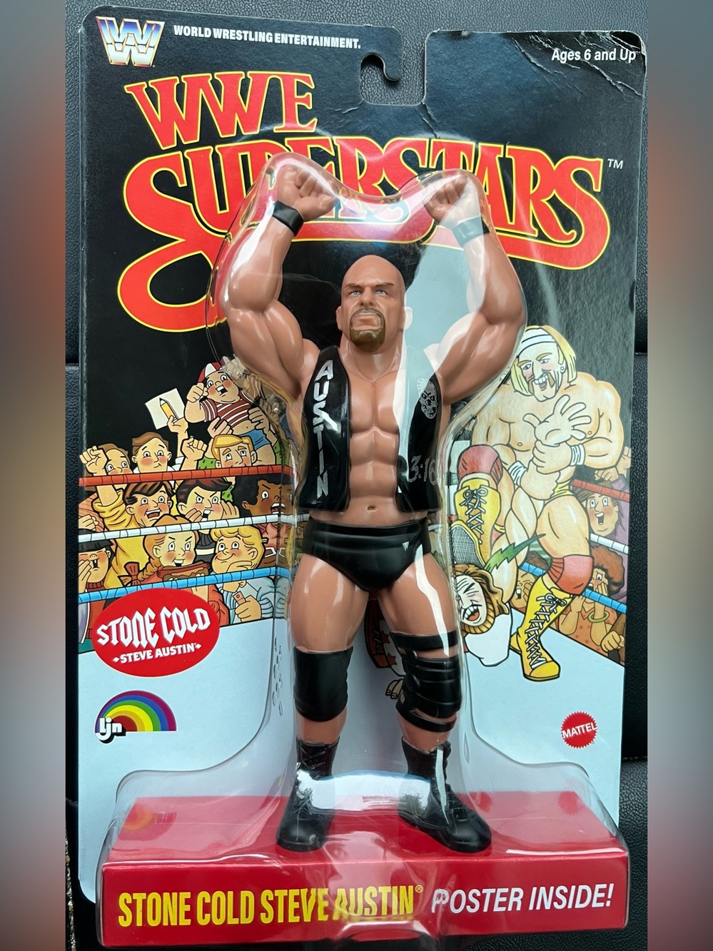 LJN WWE Superstars Series 2 Steve Austin Chase (Bent Corner)